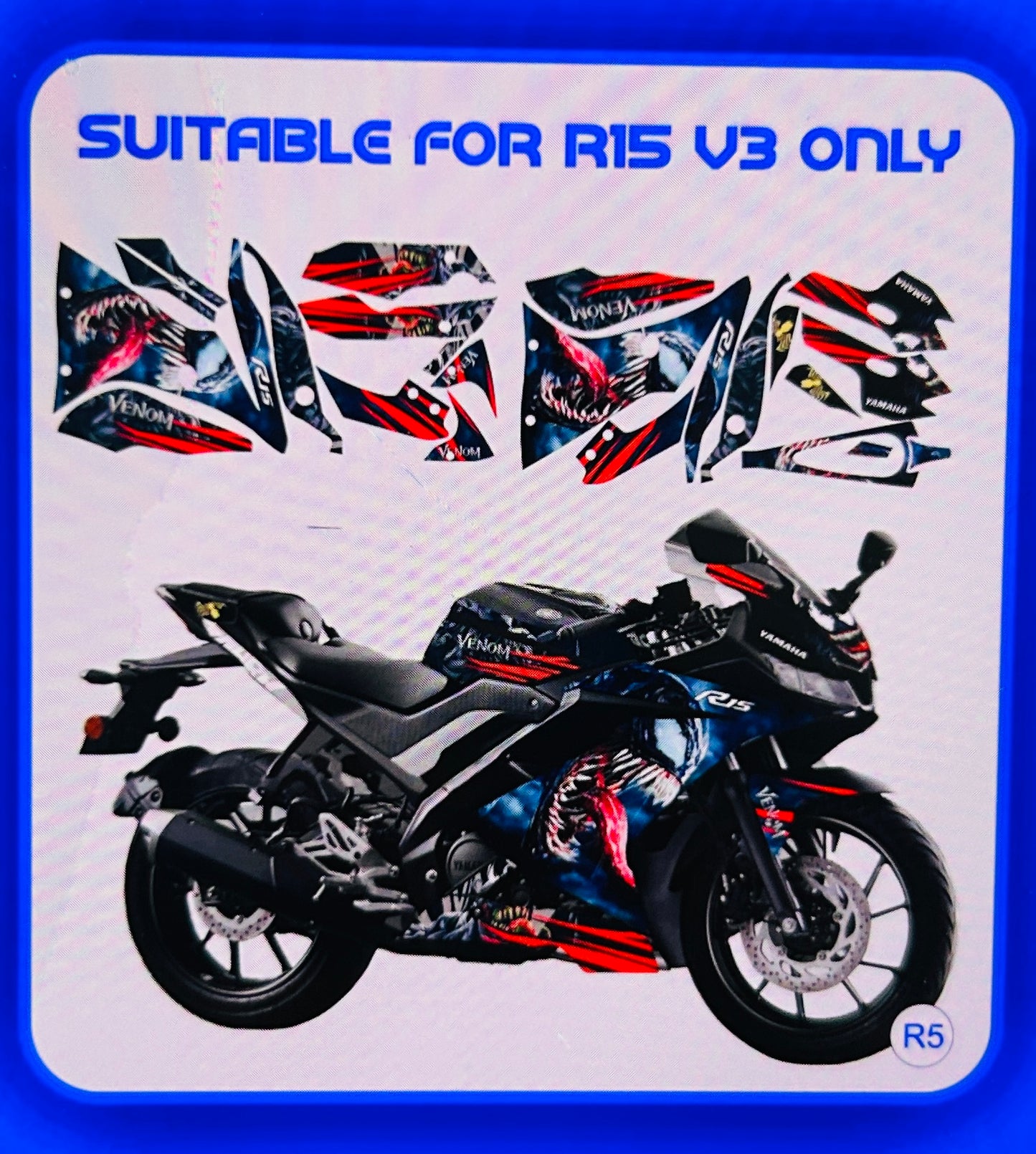 Yamaha R15 V3  | Full Body Decal Stickers Kit | venom style graphics for R15 V3
