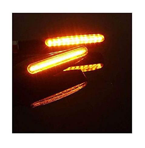 Original Waterproof SMD KTM Style Indicators 9 Led High Bright Universal for All Bikes Models Turn Signal Lights Motorcycle (Amber, Pack Of 4)