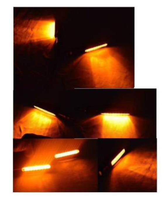 Original Waterproof SMD KTM Style Indicators 9 Led High Bright Universal for All Bikes Models Turn Signal Lights Motorcycle (Amber, Pack Of 4)