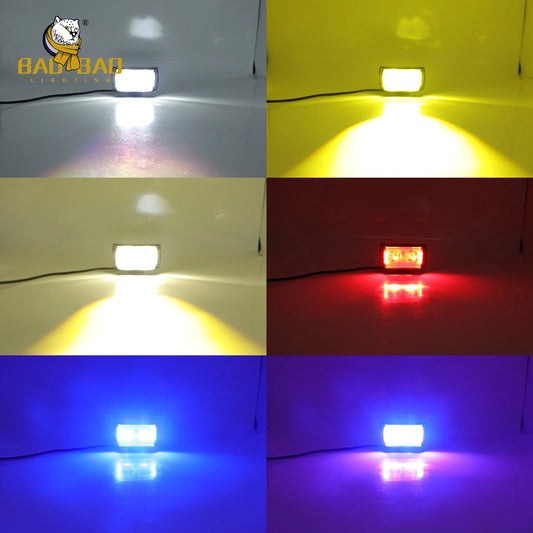 Baobao Bb1813 2 Lens Dual Color Mini Fog Lamp Lights